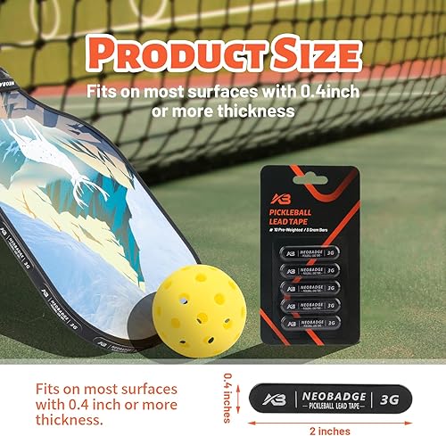 Miniatura 3 de Cinta de plomo para pickleball  Cinta adhesiva de plomo súper alta  Diseñada específicamente para paletas de pickleball  Construir el momento