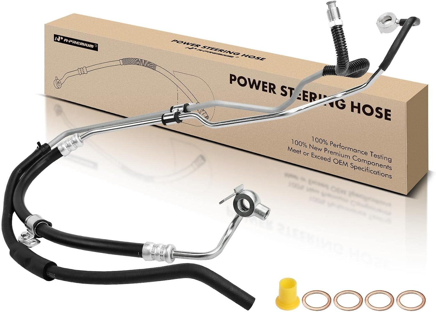 A-Premium Power Steering Hose Pressure & Return Line Hose Assembly Compatible with Toyota Land Cruiser Lexus LX470 1998-2002 V8 4.7L