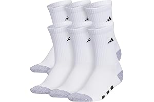 Boys' Athletic Cushioned Crew Socks (6-Pair) - Stay Active and Comfortable with Durable, Breathable Fabric