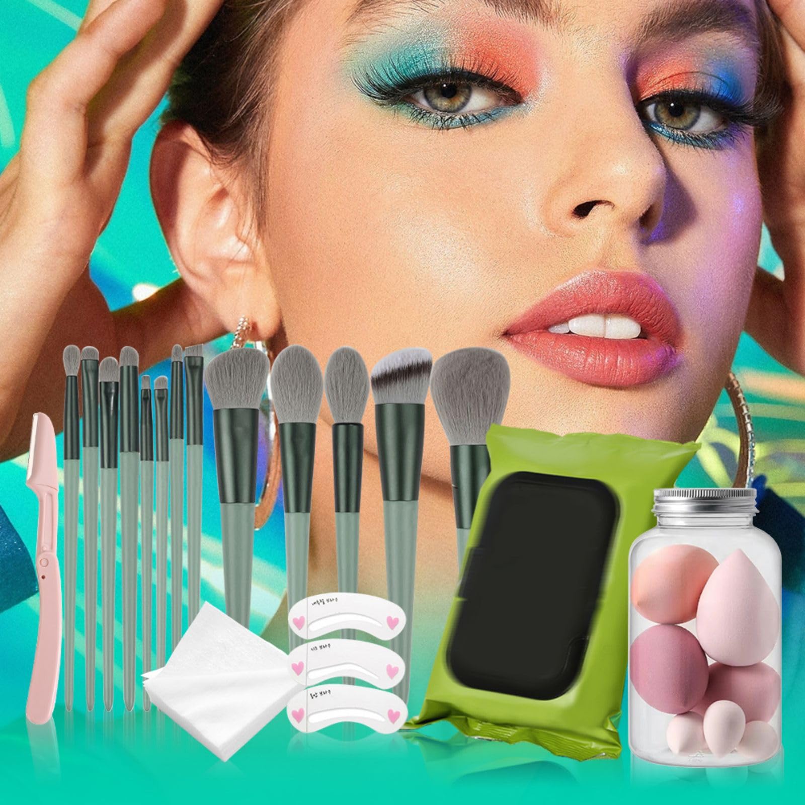 Cajita Regalo de maquillaje, regalo sorpresa para festivales con productos de maquillaje profesionales, set de cosméticos para fiestas, obsequios para mujeres, niñas y adolescentes, set E