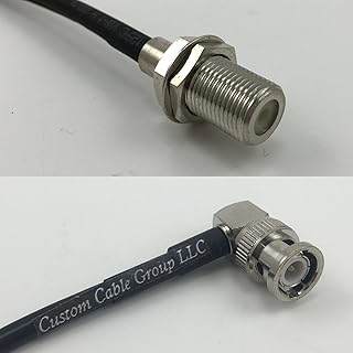 10 feet RG142 F FEMALE to BNC MALE ANGLE Pigtail Jumper RF coaxial cable 50ohm Quick USA Shipping