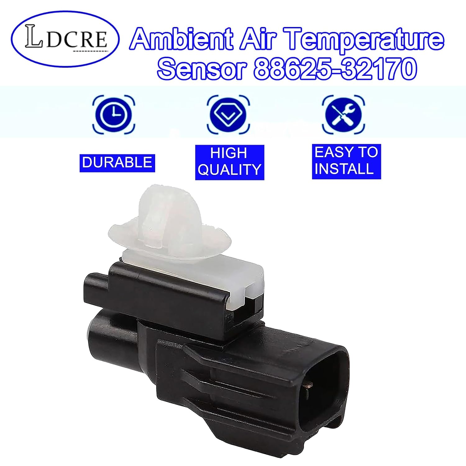Ambient Air Temperature Sensor 88625-32170,Compatible with Toyota Camry RAV4 Corolla Prius Subaru Suzuki Dodge Jaguar,Air Temp Sensor Replace 88625-22130, 077500-5191, 8879022131