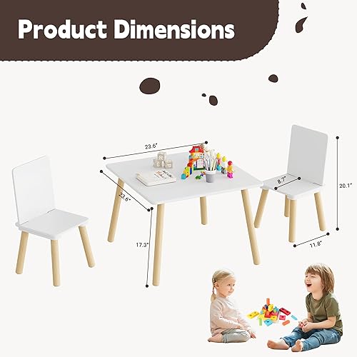 Miniatura 2 de Juego de mesa y 2 sillas para niños, juego de mesa y sillas para niños, juego de mesa y sillas para niños, mesa de juego para niños, para guardería,