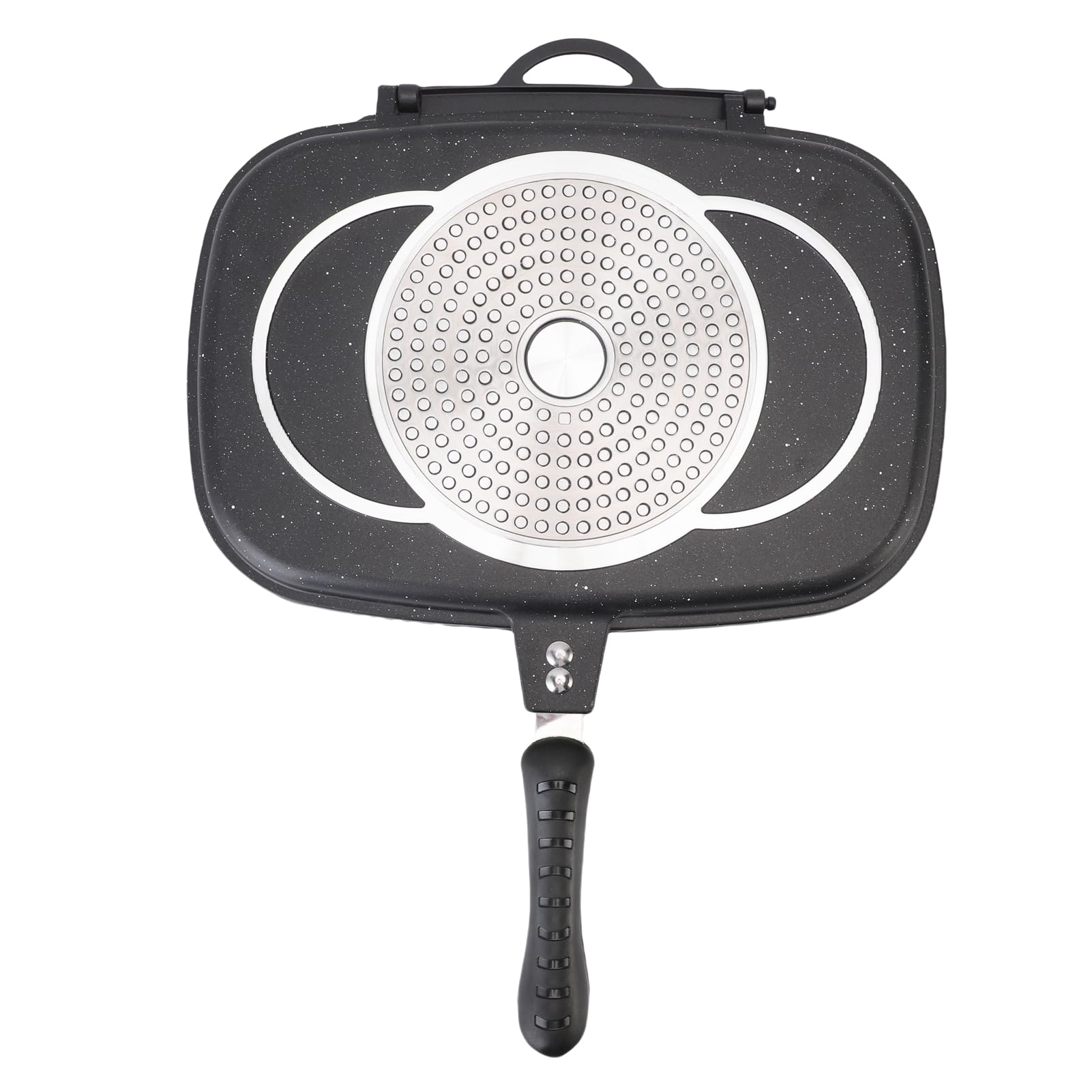 Poêle à grille chauffante uniforme Pilipane antiadhésive noire