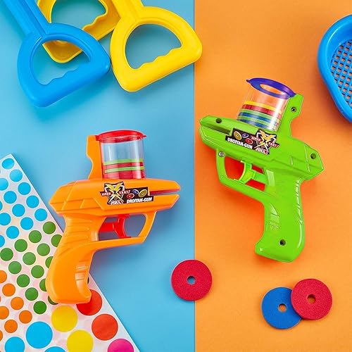 Miniatura 5 de Lanzador de discos de espuma de 2 piezas con cremallera Shooter Disparador de discos (naranja, verde)