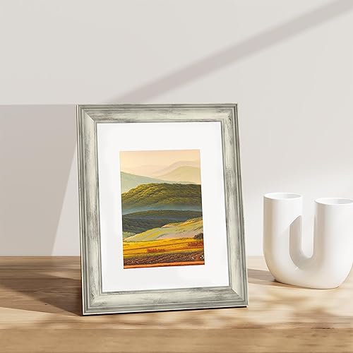 Miniatura 4 de Vittanly - Juego de 2 marcos de fotos de 8 x 10 pulgadas, marco de fotos vintage ornamentado para pared o mesa, muestra fotos de 5 x 7 pulgadas con