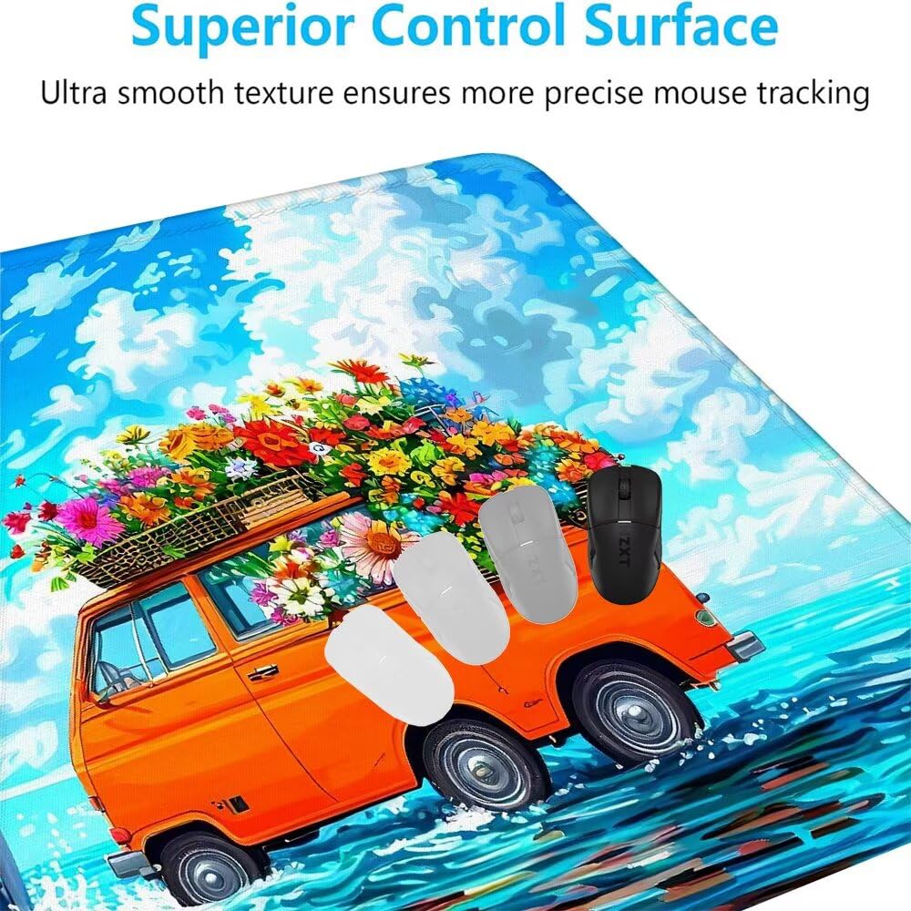 Blu Tappetino Mouse XXL 1000x500x3mm, Gaming Tappetino Mouse Delfino Mousepad con Base in Impermeabile Gomma Antiscivolo per Tastiera Computer Ufficio Idea Regalo Festa del Papà e Compleanno X-786