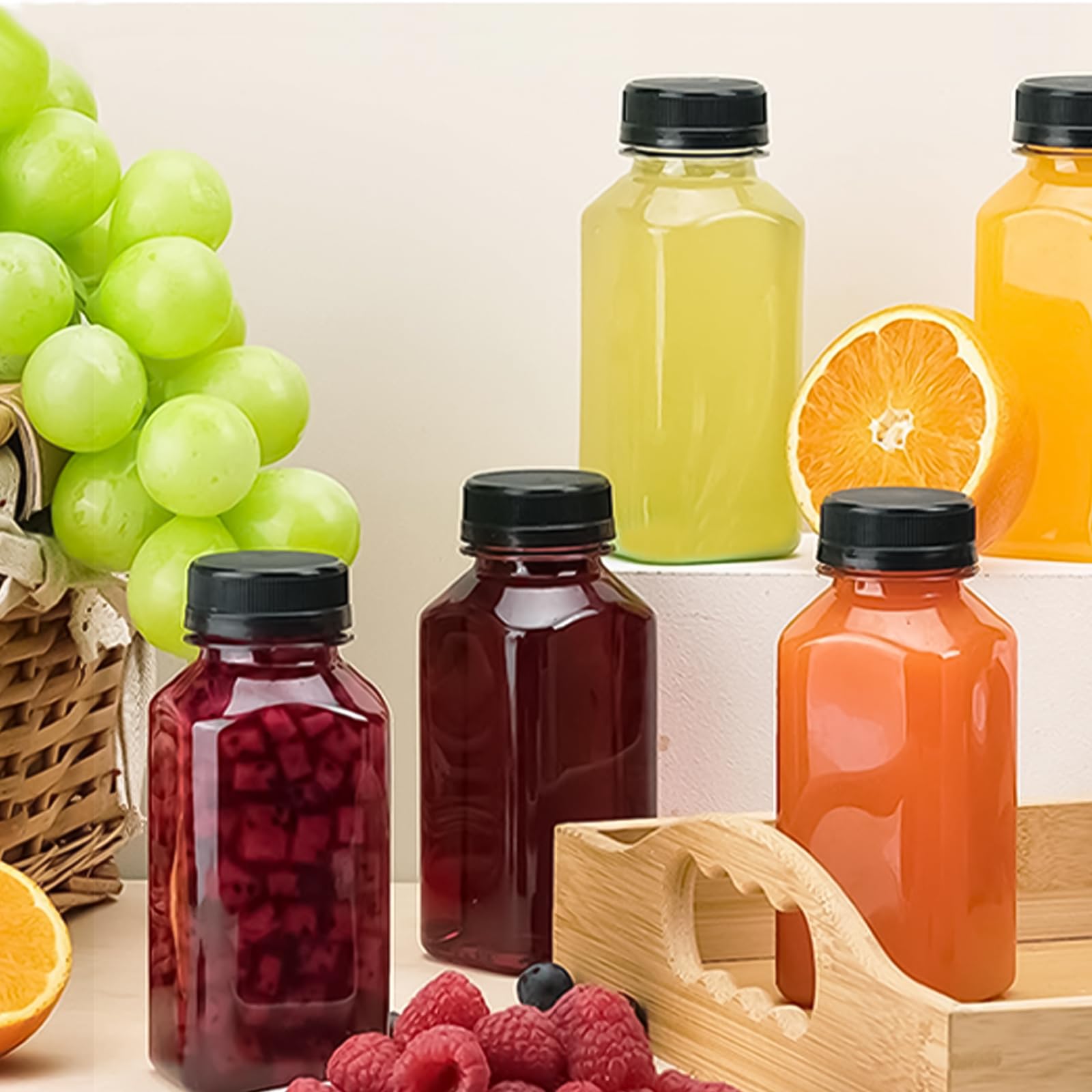 Lot Bouteilles Voyage 12 Petites Bouteilles En Plastique 60ml Réutilisables - Avec Entonnoir, Étiquettes Et Brosse - Qualité Alimentaire PET