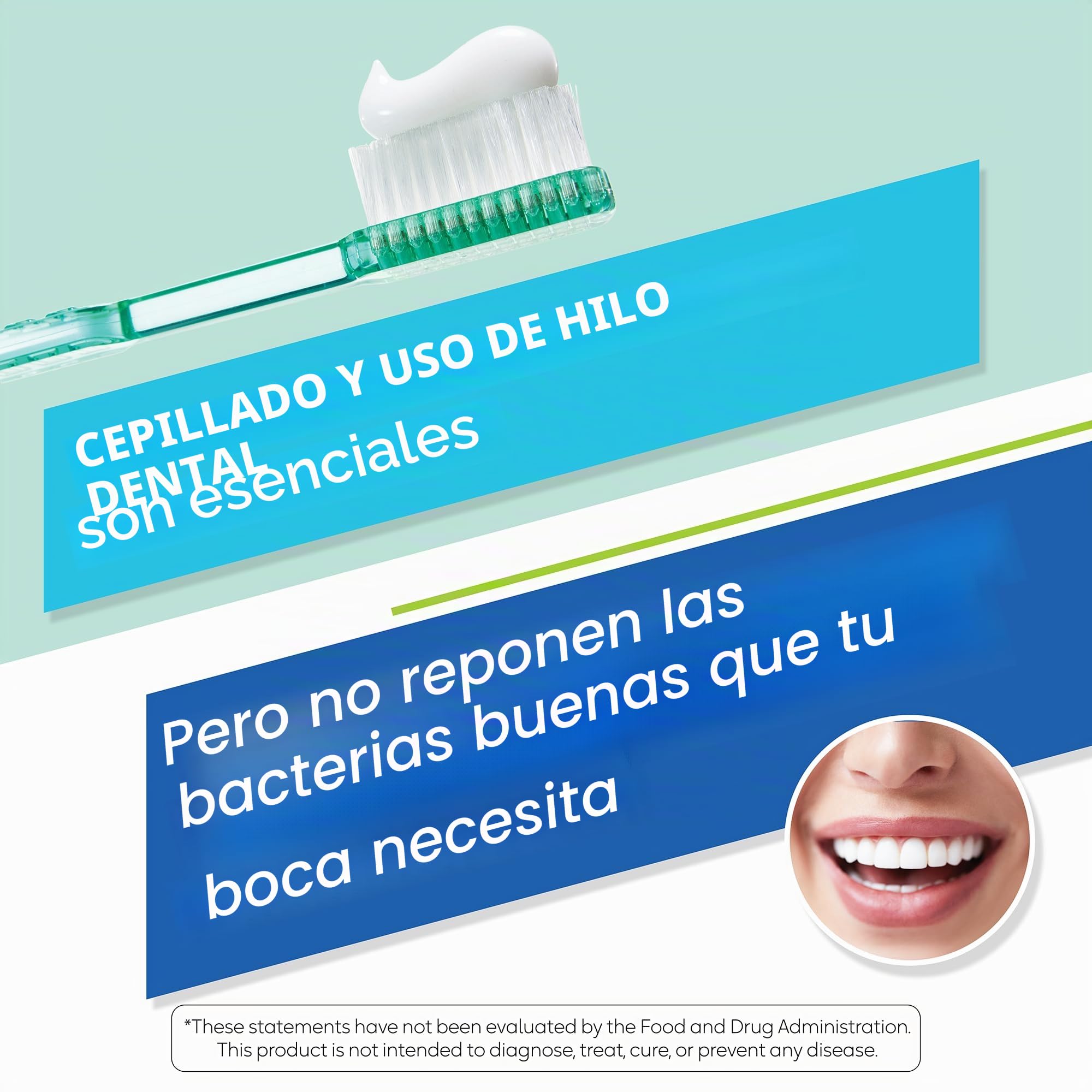BioGaia Prodentis | Pastillas probióticas dentales | Promueve encías y dientes saludables | Defiende contra problemas dentales | Repone el microbioma oral | Mejora la salud bucal | Sabor a menta |