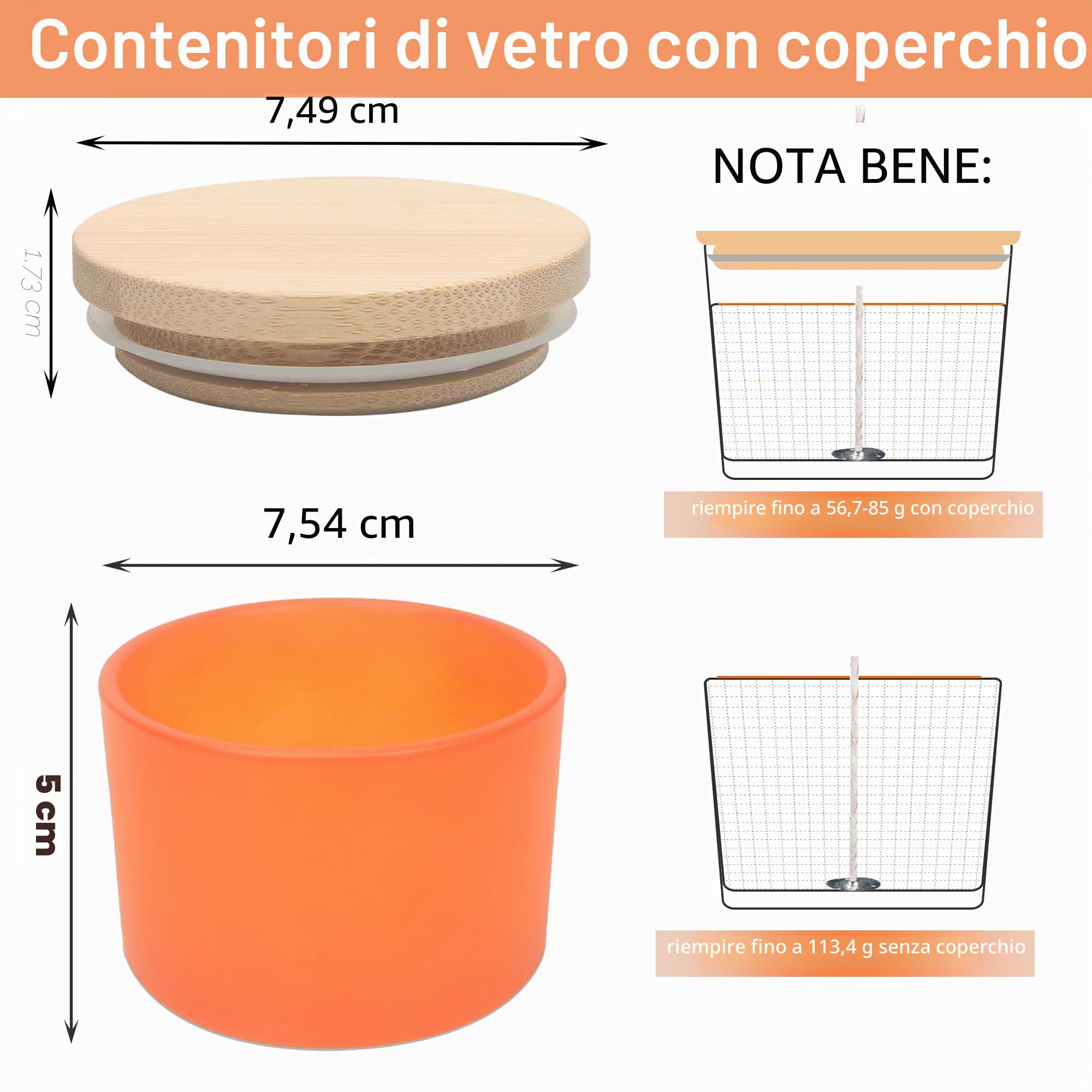 MILIVIXAY Confezione da 20 barattoli per candela autunnali, con coperchio e kit per la creazione, barattoli vuoti a bocca larga