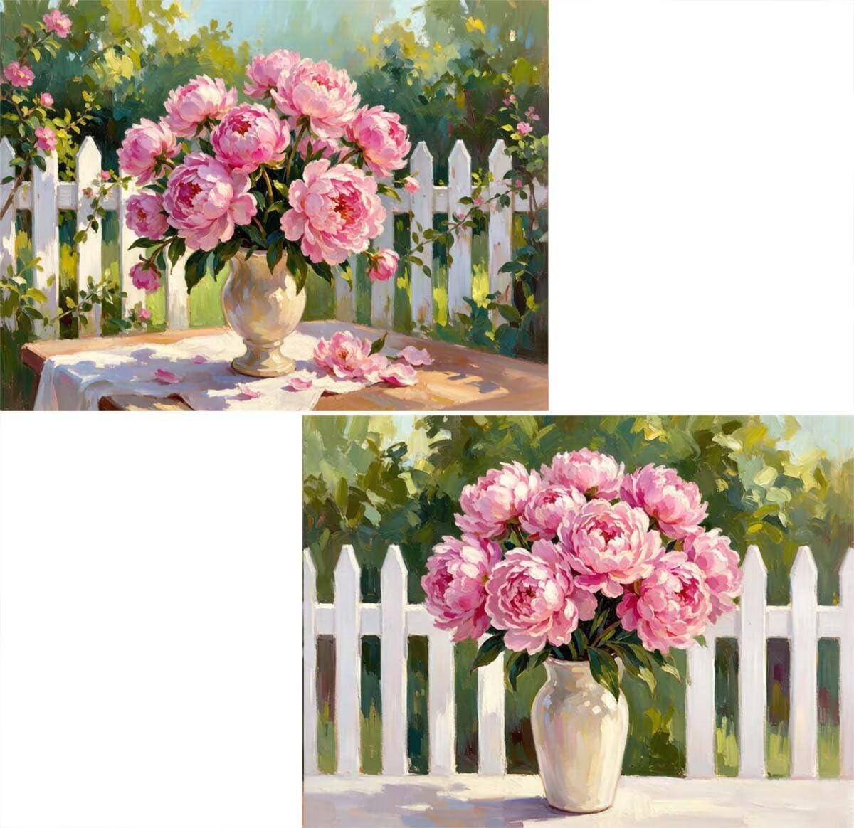 Flower zestaw 2 sztuk 5D Diamond Painting dla dorosłych, 95 x 70 cm, L-1880