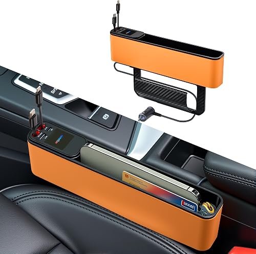 MQOUNY Car Seat Gap Filler with Retractable Car Charger, 36W Cars Adapter USB C 