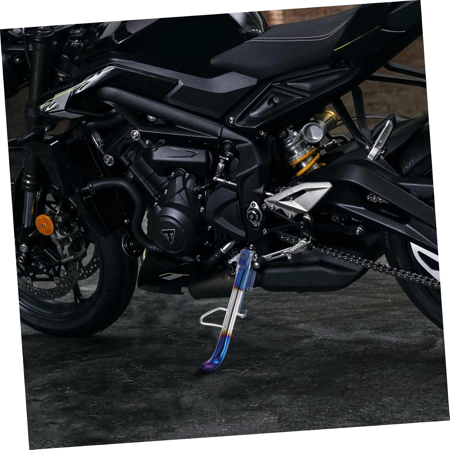 Motorcycle Stand Electric Scooter Parking Stand Side Foot Brace Burnt Kickstand
