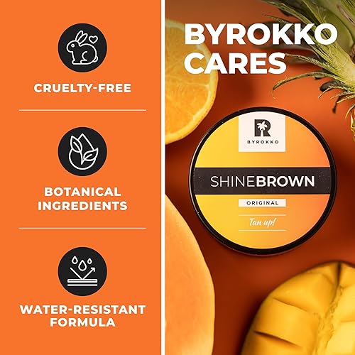 Miniatura 8 de BYROKKO Shine Brown Tan Accelerator Cream 7.1 onzas líquidas, aceite de bronceado para exteriores o interiores o loción para cama de bronceado,