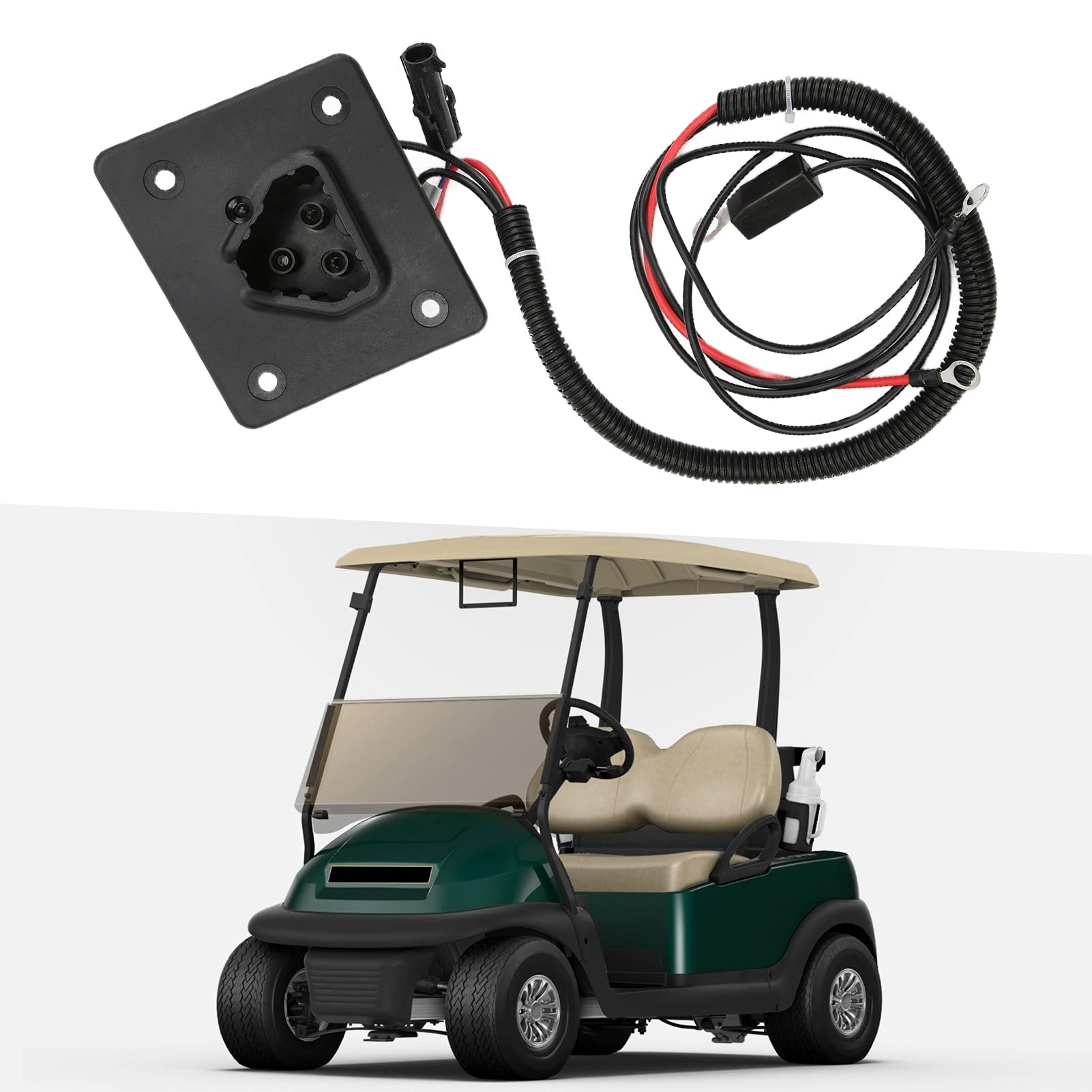 Receptáculo de Cargador de 48 V Adecuado para EZGO RXV Electric 48 V -Q 2008 en Adelante, Reemplazo Directo