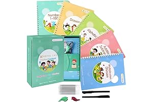Reusable Handwriting Practice Books, Auto Disappearing Ink Practice Workbooks, Enlarged Magic Practice...