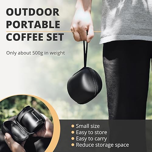 Miniatura 6 de Vandroop Juego de cafetera portátil, juego de gotero de café de silicona plegable, perfecto para viajes, campamento, hogar