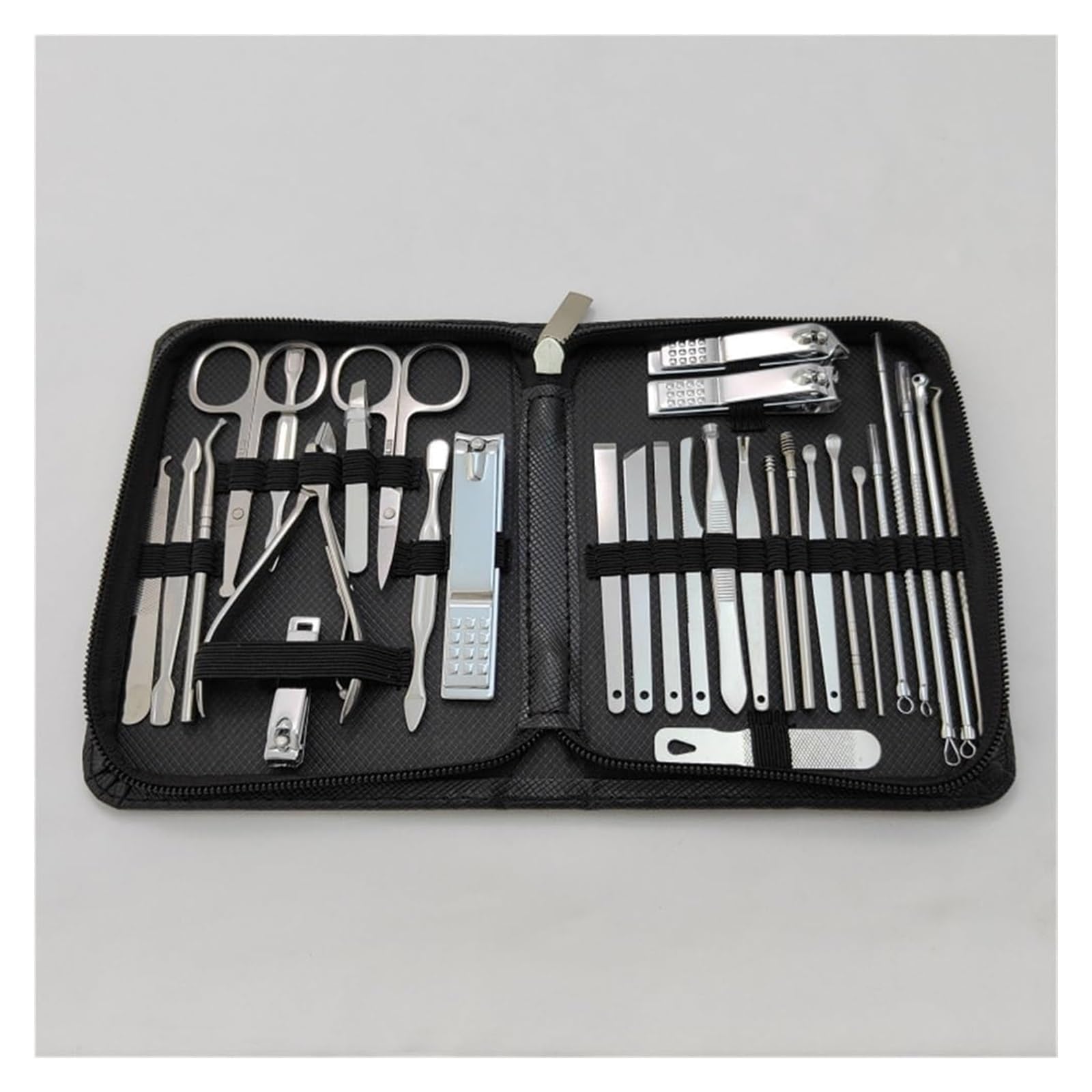 KEuLen Zestaw do manicure, zestaw do manicure, obcinacz do paznokci ze stali nierdzewnej, narzędzie do manicure i pedicure, pęseta do brwi