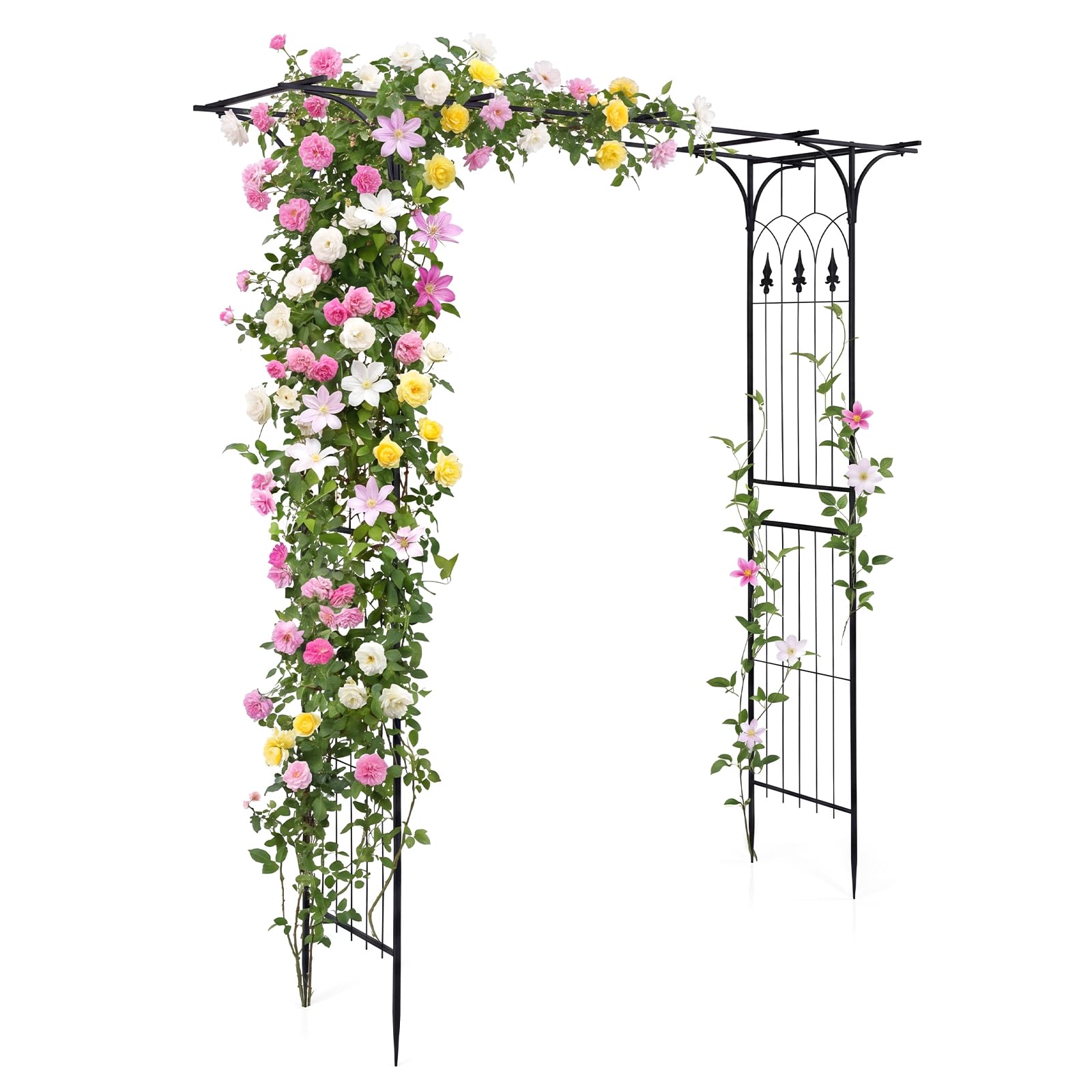 GYMAX Arco da Giardino, Pergolato Esterno per Piante Rampicanti