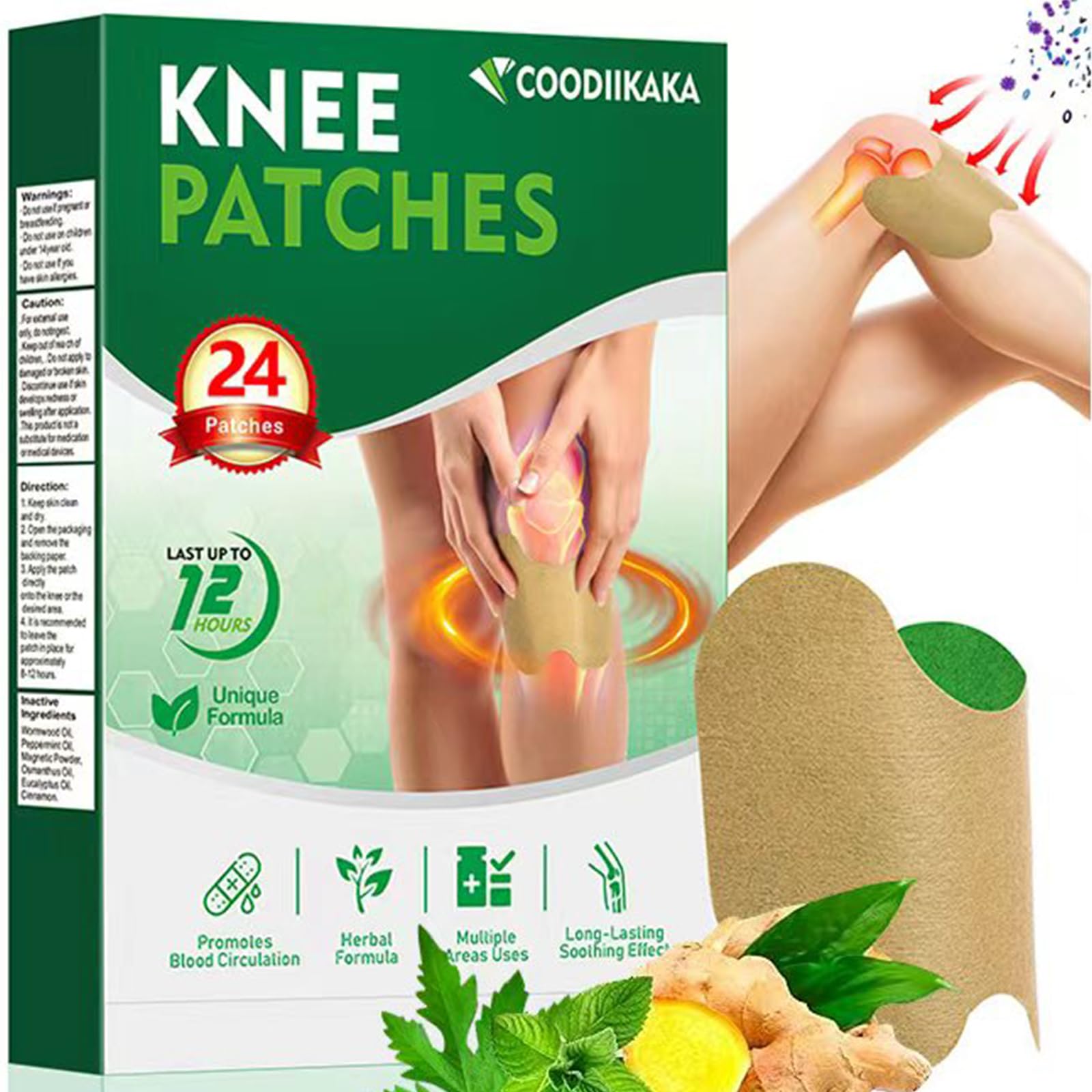 Pain Relief Patches, Original Herbal Knee Patch, 36 Pcs — Amazon image 7