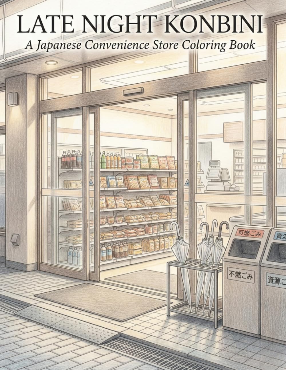 LATE NIGHT KONBINI: A Japanese Convenience Store Coloring Book