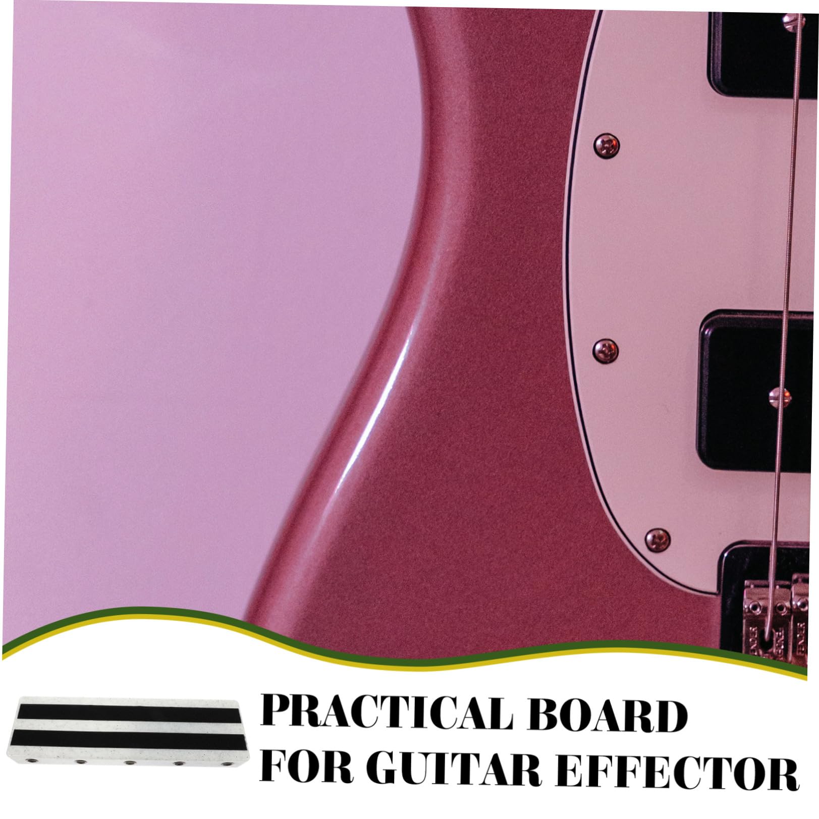 Toyvian Pedalera de Guitarra Eléctrica Tablero de Efectos en Pe Blanco, Diseño Seguro y Fiable para Organizador de Efectos y Uso en Conciertos