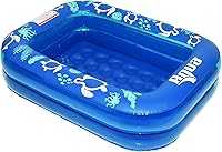 Aqua Inflatable Kiddie Pool Lounger with 2-Ring Stability, Translucent Sides, Cushioned Bottom & Fun Animal Designs - 47x35 Inch