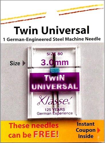 Tacony Corporation Class Twin - Aguja universal para máquina 0118in 80 unidades