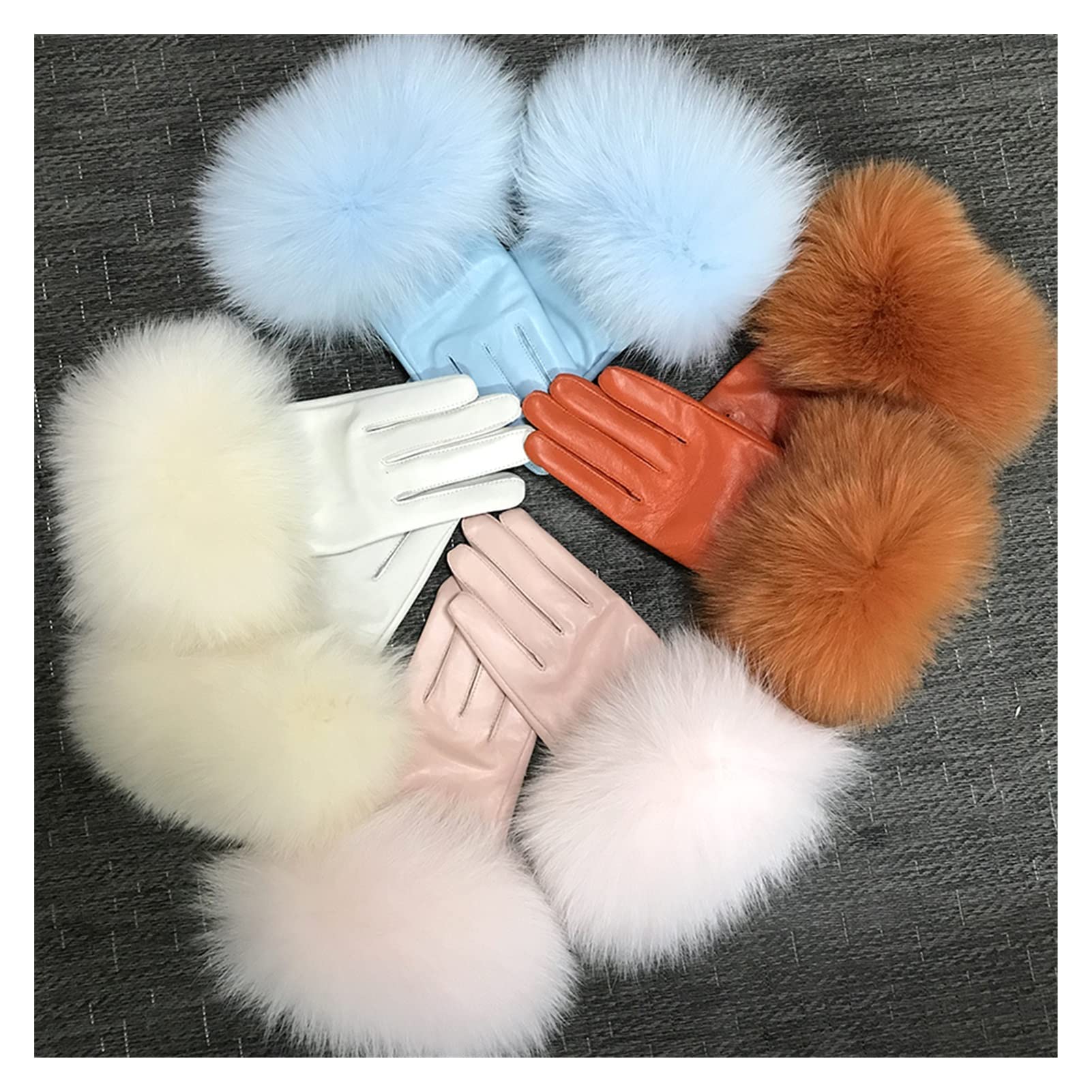 guanti donna Guanti Guanti da donna in vera pelle Glove Inverno caldo stile moda naturale soffice