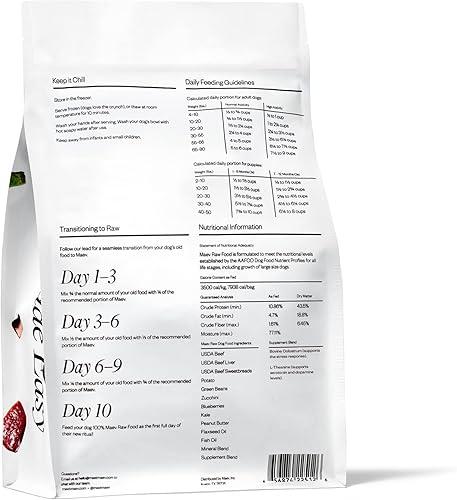 Miniatura 7 de Maev Raw Dog Food with Lean Beef Protein Better Than Freeze Dried Dog Food Vitamin-Rich Organ Meat in Every Serving Made by Veterinary Nutritionists