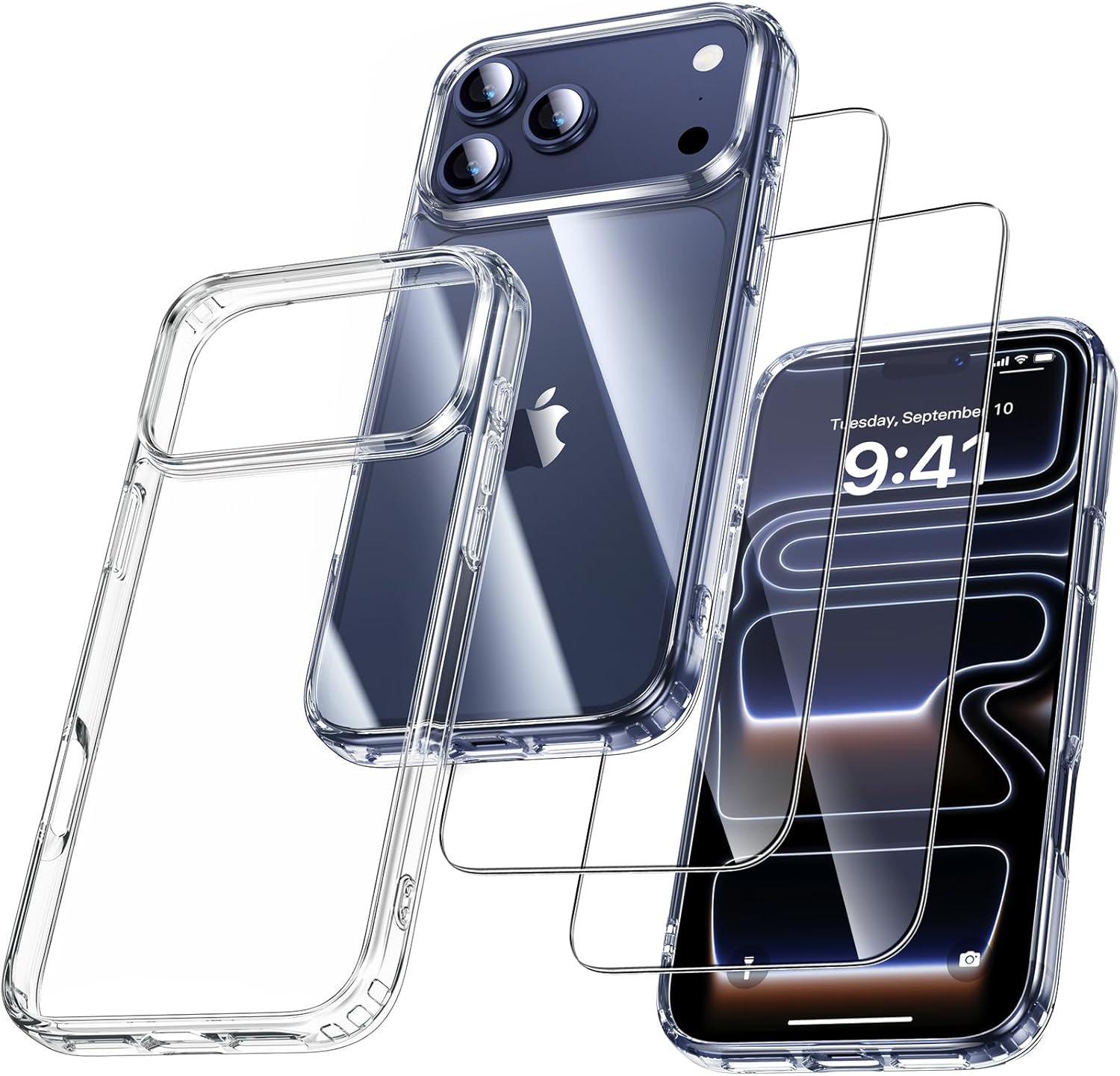 Transparente Rundumschutz Hülle für iPhone 17 Pro Max