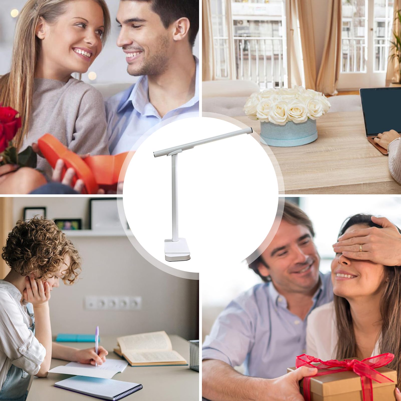 Lámpara Escritorio Control Táctil Luz De Brillo Ajustable