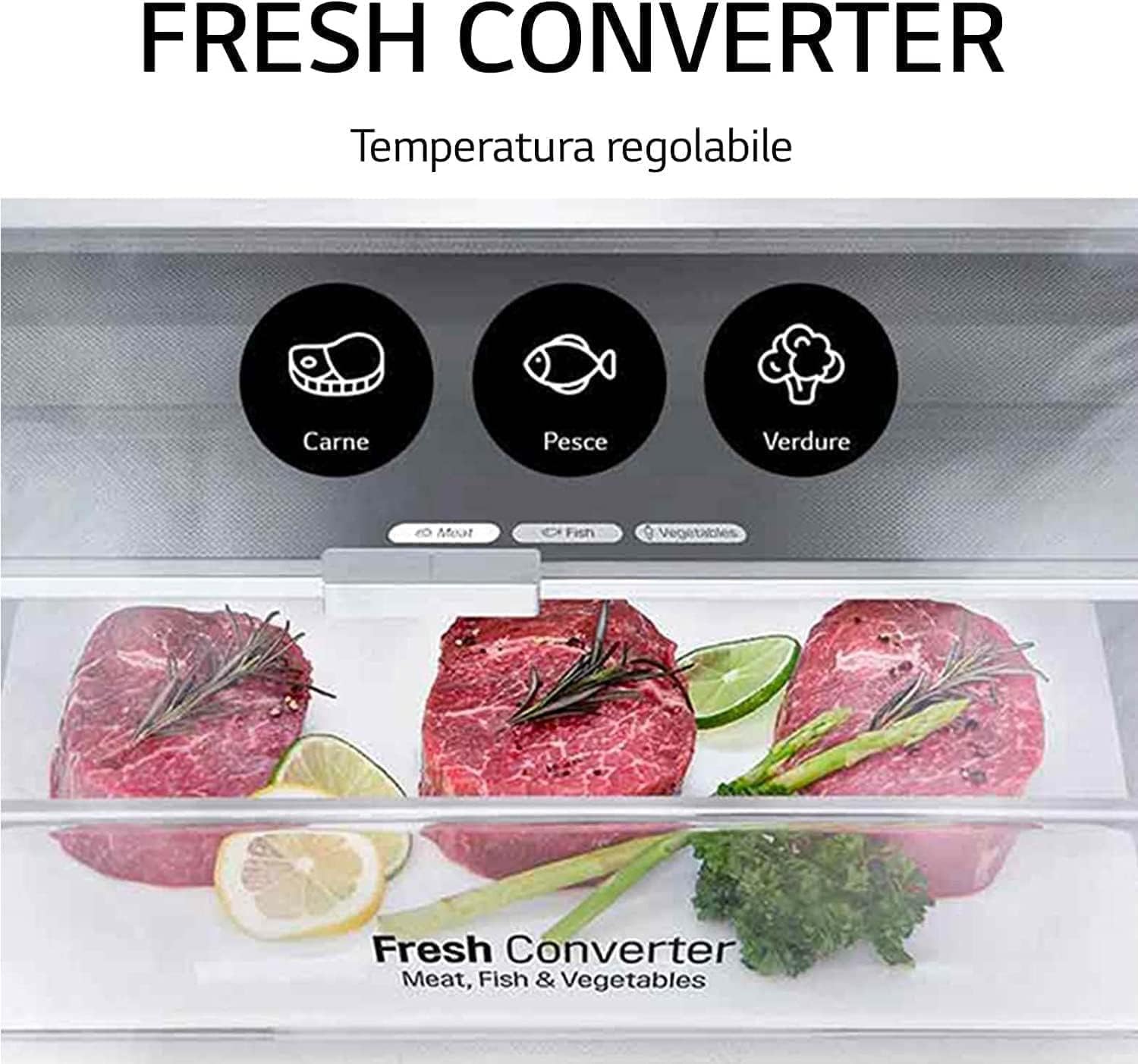 LG GBB62PZGGN Frigorifero Combinato Total No Frost con Congelatore, 384 L, 35 dB, Compressore Smart Inverter, Linear Cooling, Door Cooling, Fresh Converter - Frigo con Freezer e Display LED Interno