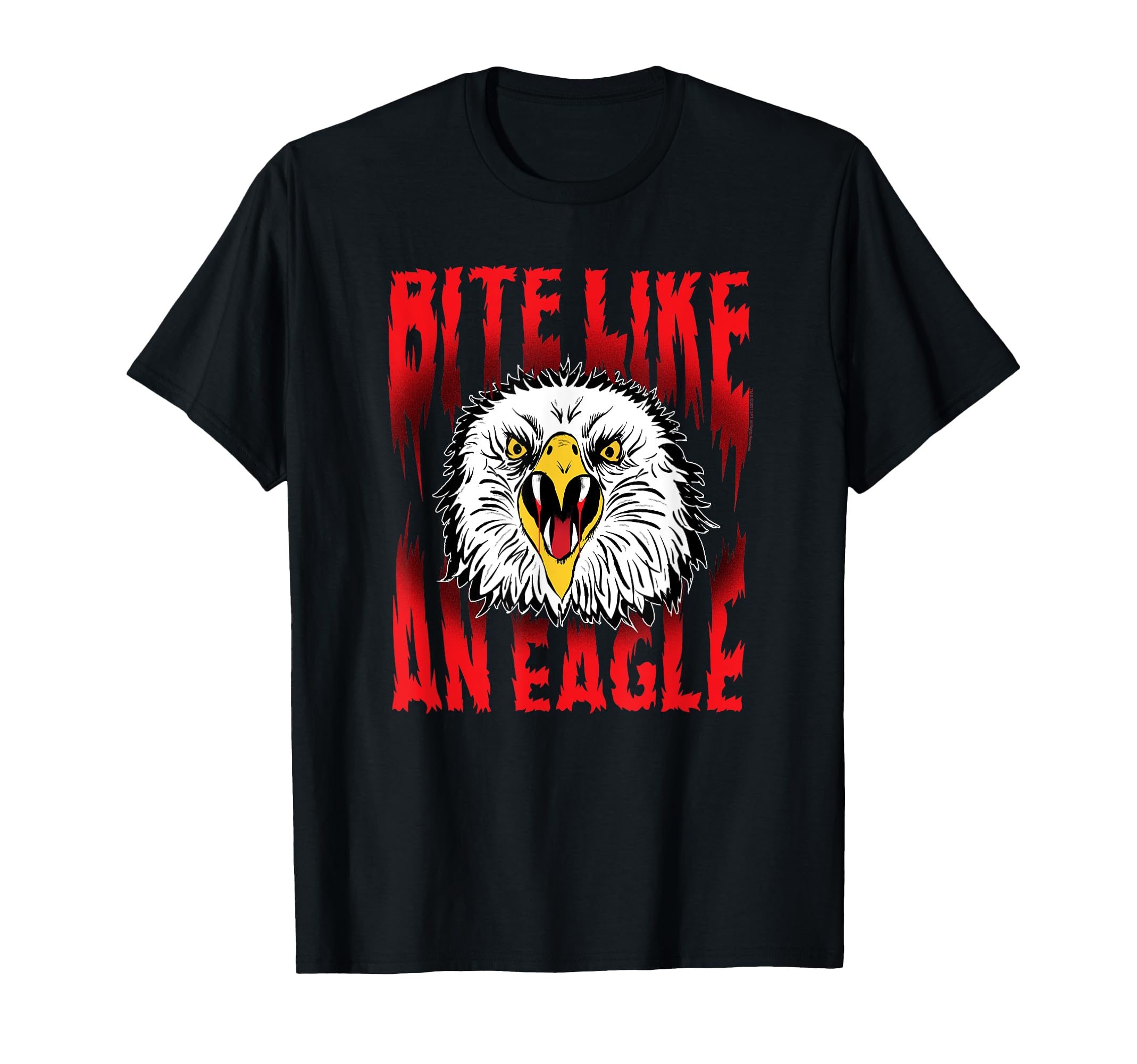 Cobra Kai Ombre Bite Like an Eagle T-Shirt for Men, Black, Small