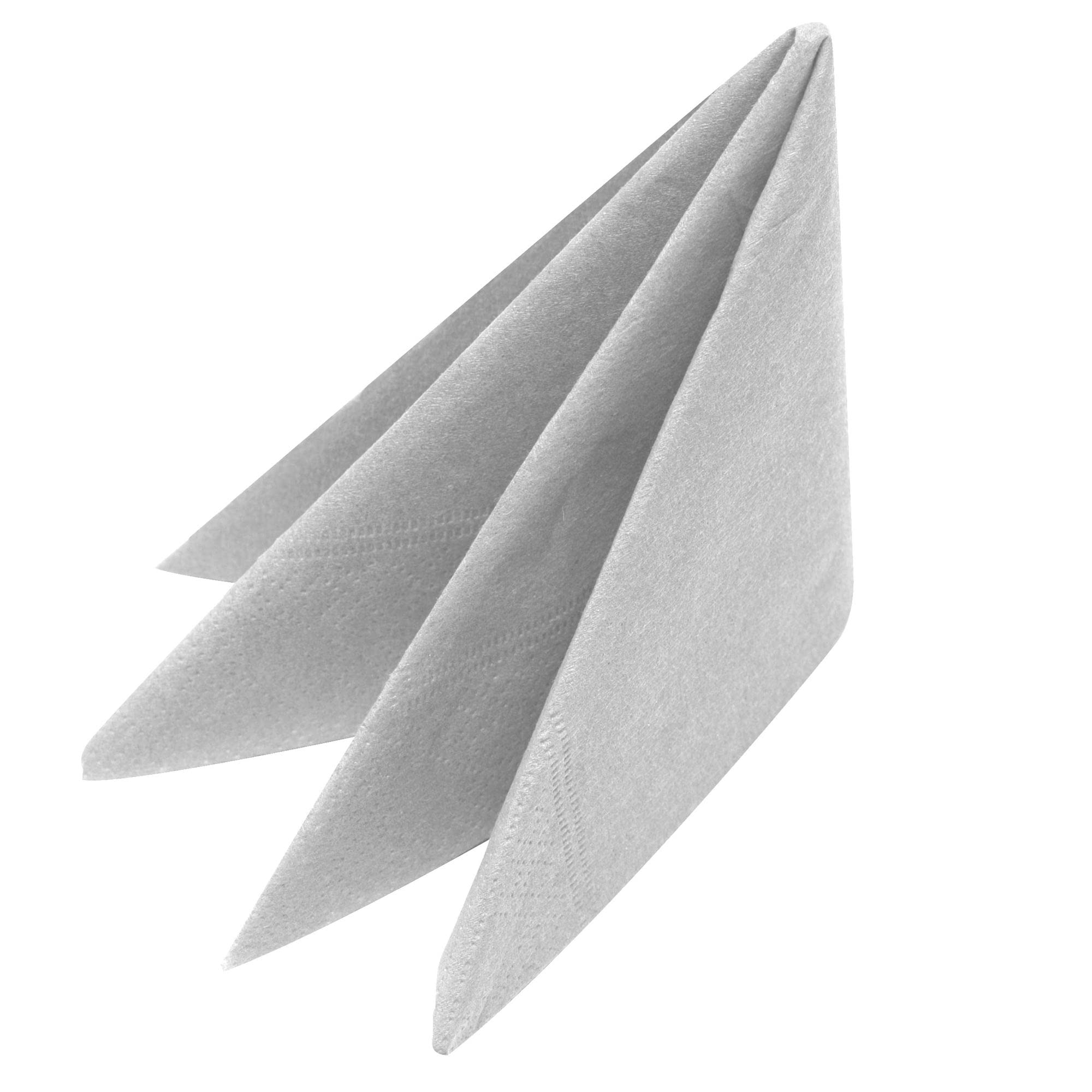 Swantex Silver Napkins 33Cm 3Ply - Pack Of 100 - Disposable Party Napkins