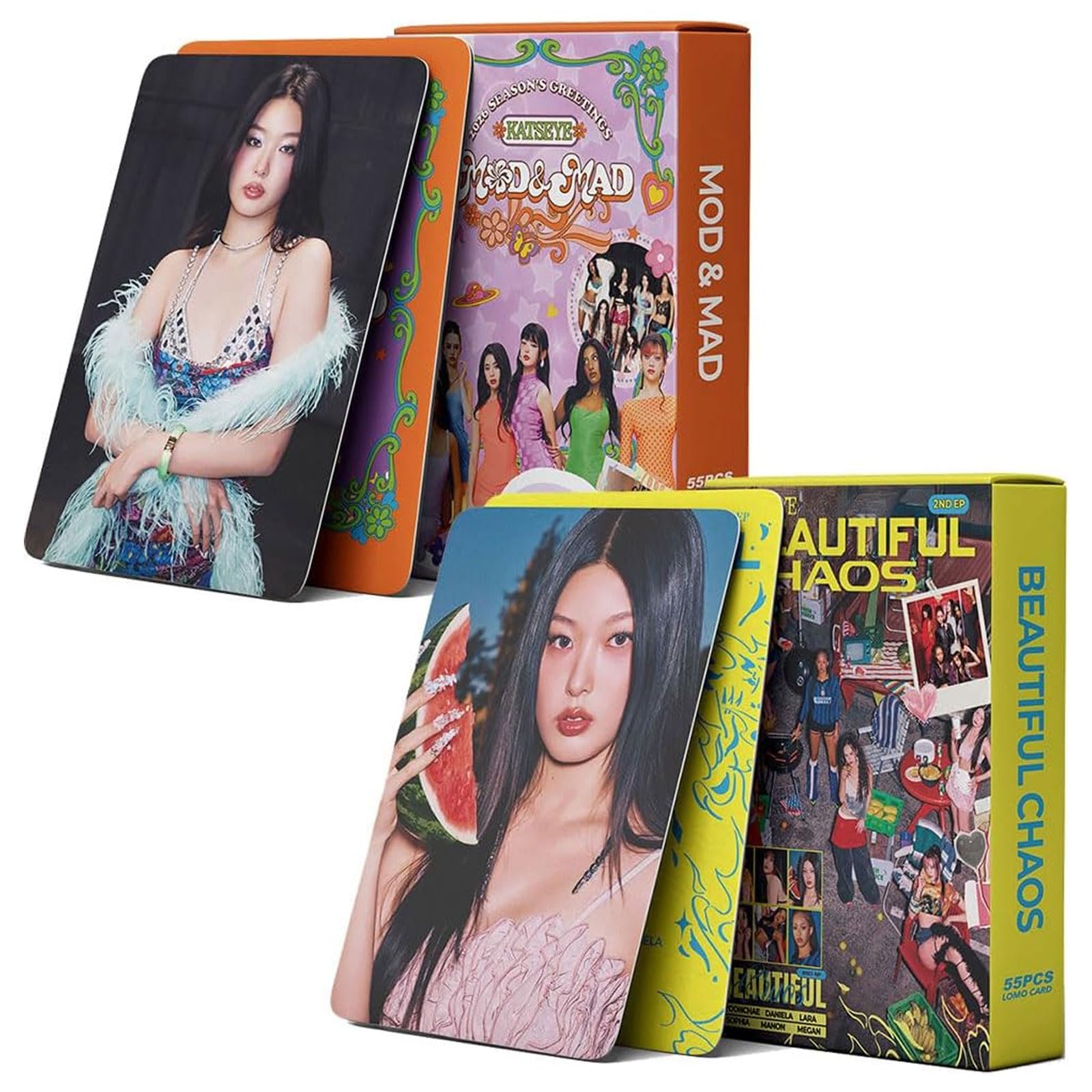 Katseye Card Set, Katseye Merch Novel Album Card Set, Double-Sided Fashion Girls Group Photo Card, Korean Wave Merch Photocards Set, Fans Gift, Girls Fans