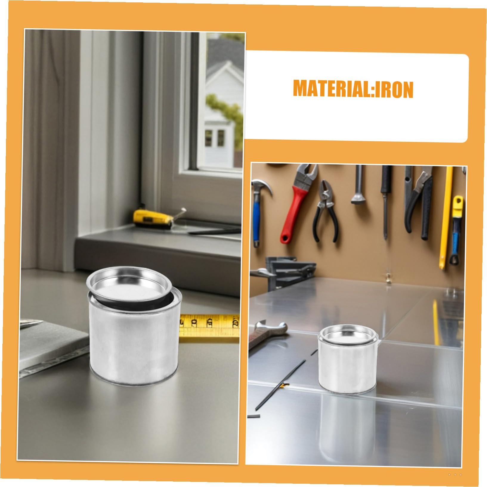 LALAFINA 10 Latas De Pintura Vacías Latas De Metal para Almacenamiento Contenedor Ahorrador Vacías con