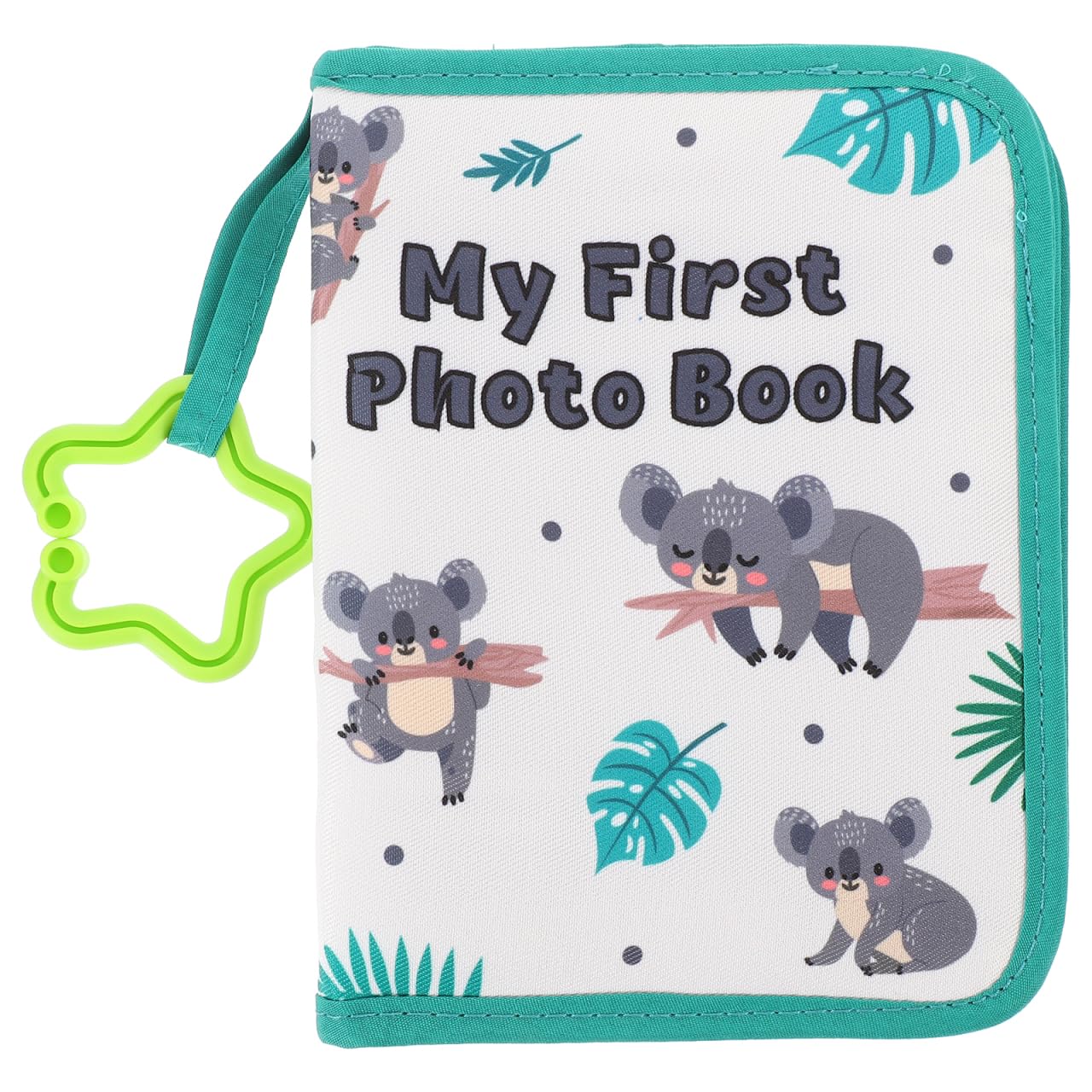 Alasum Cloth Photo Album for Babies, 17 Sheets Green Diy Memory Book with Pvc Pages