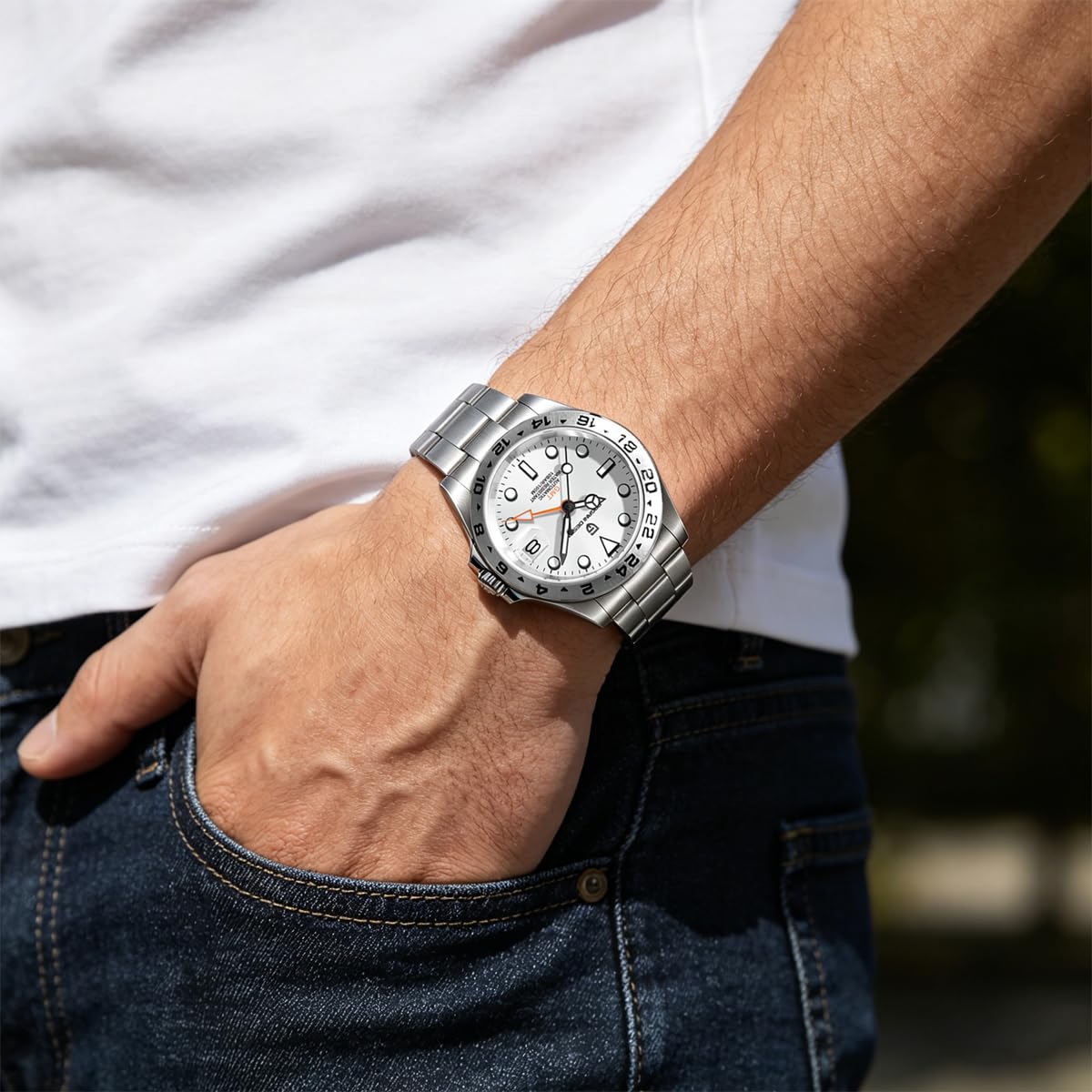 Pagani Design herrenuhr automatik GMT Business Sports Mechanisch Herrenuhren Wasserdicht 100M Analogue Edelstahl Armbanduhr für Männer