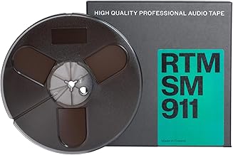 RTM Studio Master Recording SM 911 ¼ inch - Reel to Reel Magnetic Tape for Audio Recording - 1200 ft Trident Plastic Reel - 7 inch Diameter