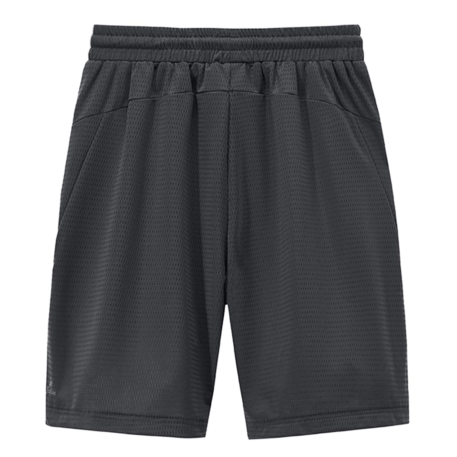 Pantaloncini sportivi casual da uomo con tasche con zip coulisse traspirante ad asciugatura rapida pantaloni corti