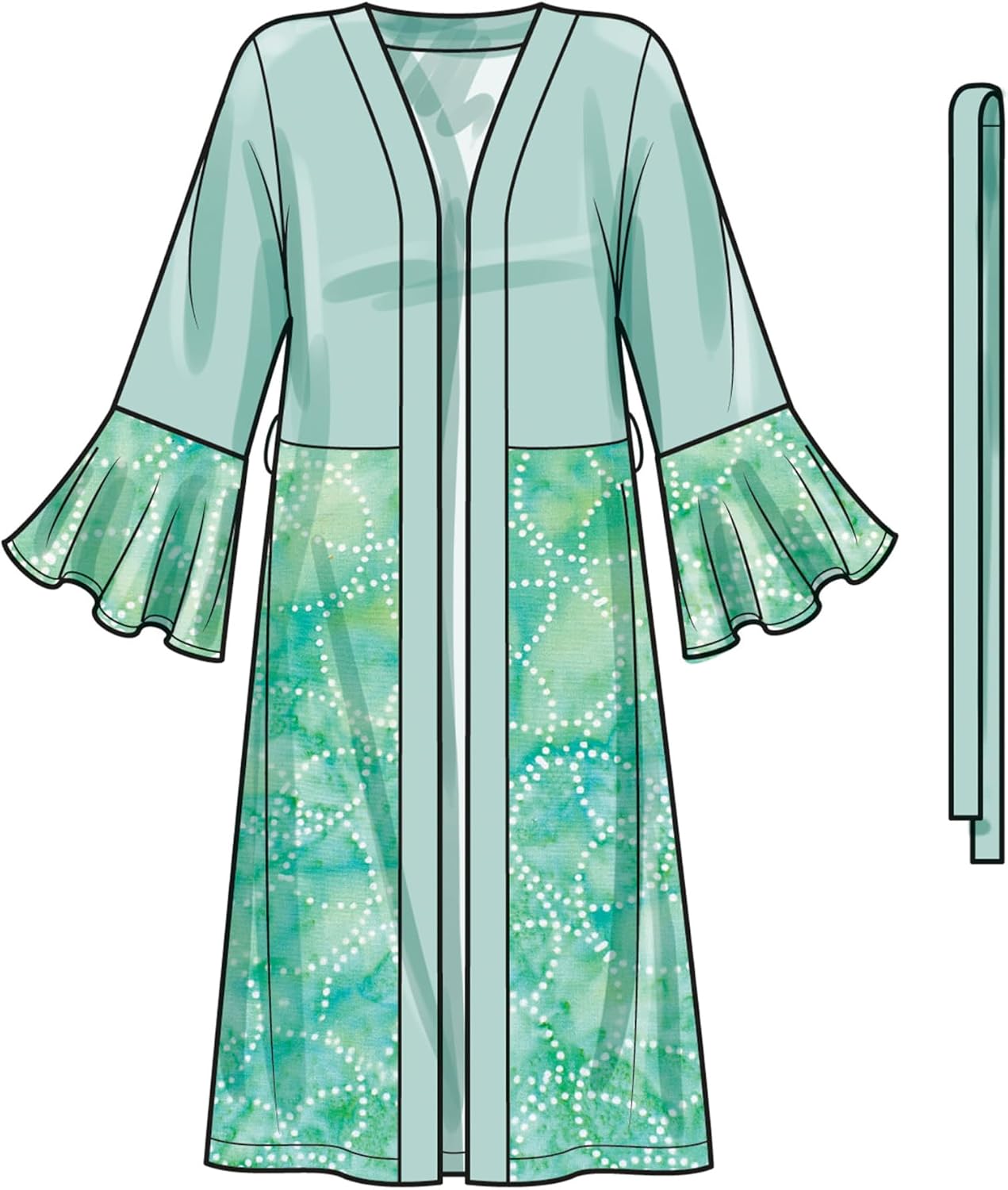 Simplicity SS9602H5 Misses' Caftan and Wrap Sewing Pattern Packet, Design Code S9602, Sizes 6-8-10-12-14