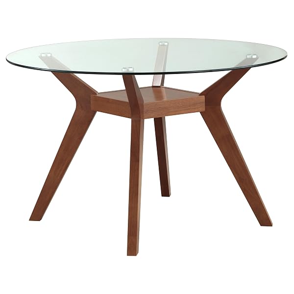 Beautiful Round Kitchen Table Ideas for Every Home 149 Modern Glass Top Nutmeg Table
