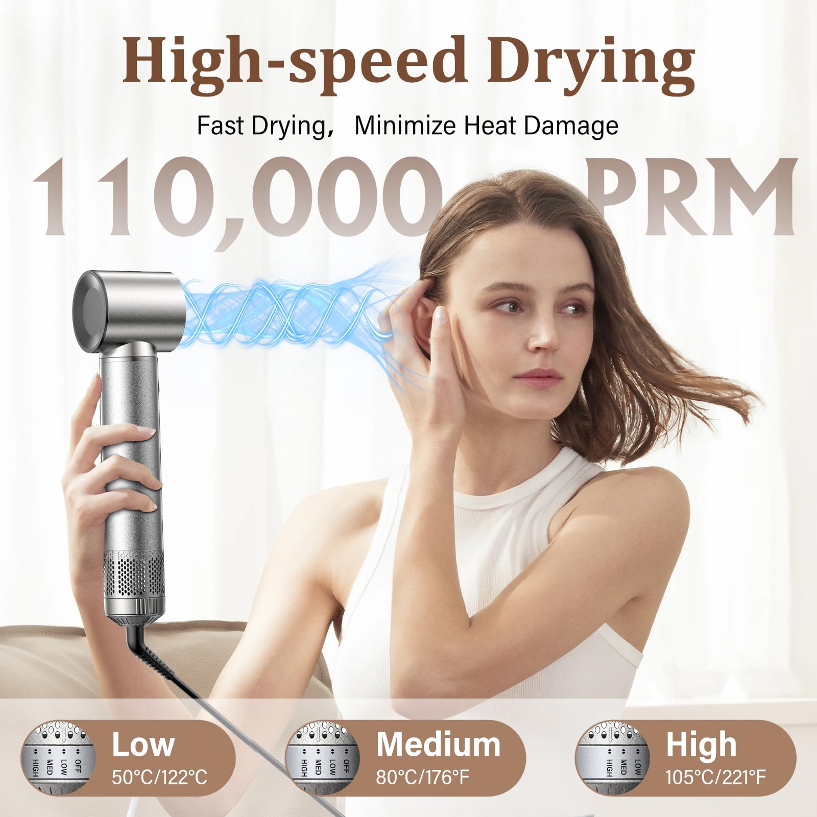 Styler per capelli 5 in 1, asciugacapelli agli ioni, multiuso, spazzola ad aria calda professionale, ferro arricciacapelli automatico, piastra per capelli, per styling, volumizzazione, arricciatura