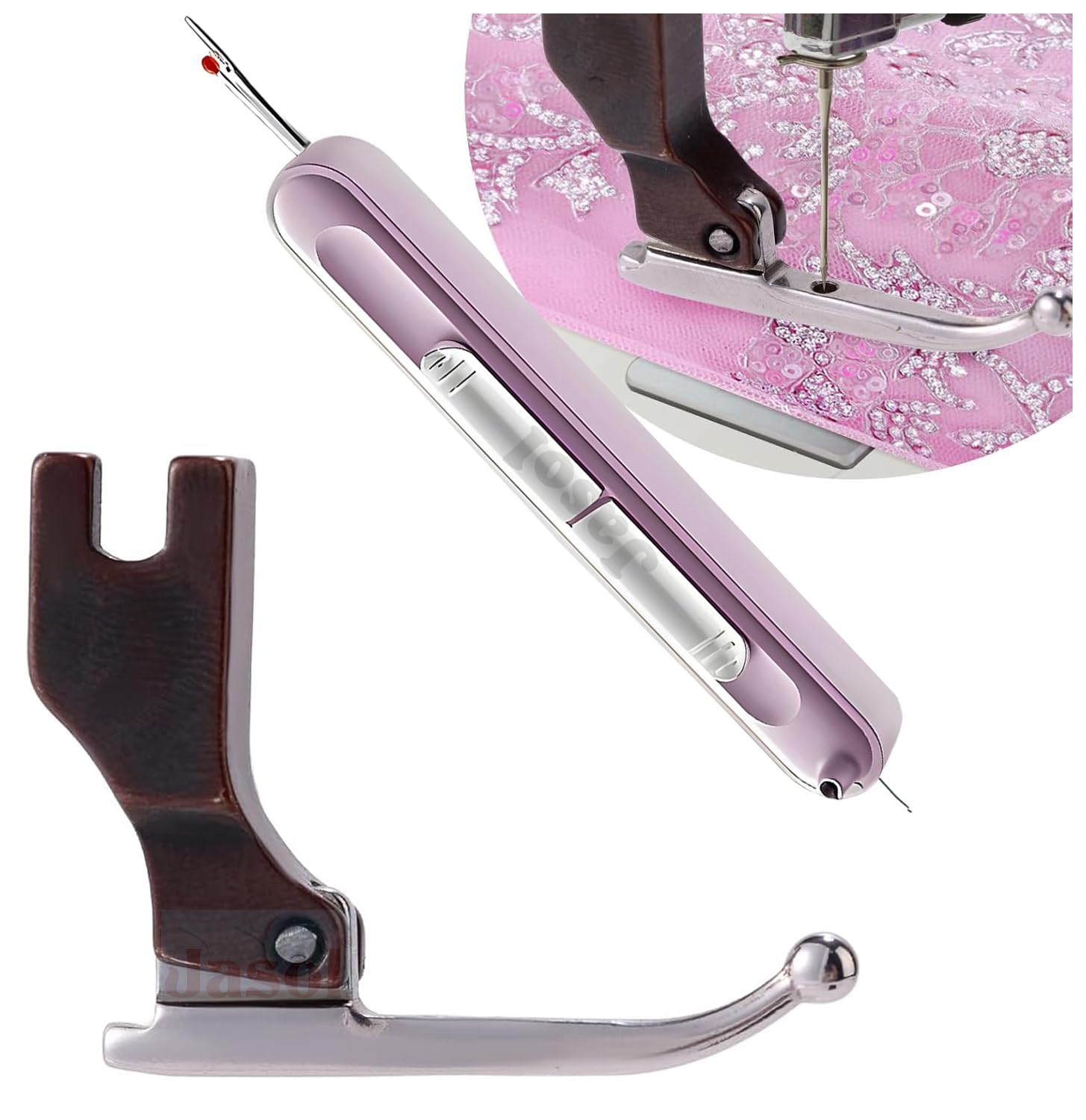 Sewing Machine Beads Moti Presser Foot P369 – Bead & Sequin Special Foot for Fabric with 1 2-in-1 Automatic Needle Threader & Seam Ripper | Industrial Sewing Machine Foot - Embroidery Cloth Sewing-image-22