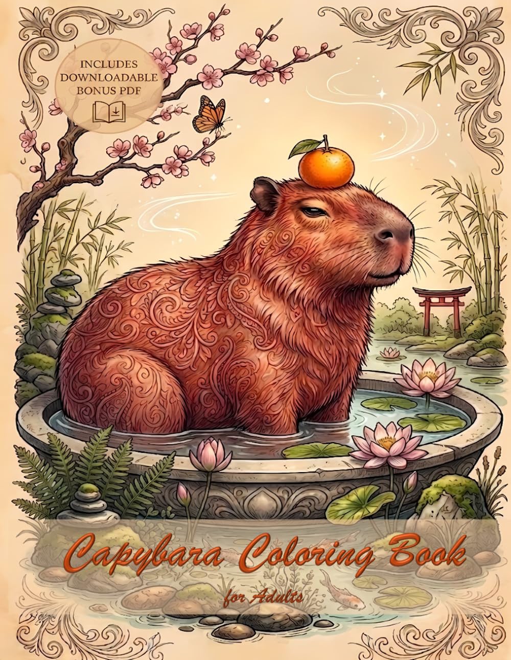 Capybara Coloring Book for Adults: 40 Unique Stress Relief Illustrations Featuring Cute Capybaras in Various Styles for Relaxation and Mindfulness