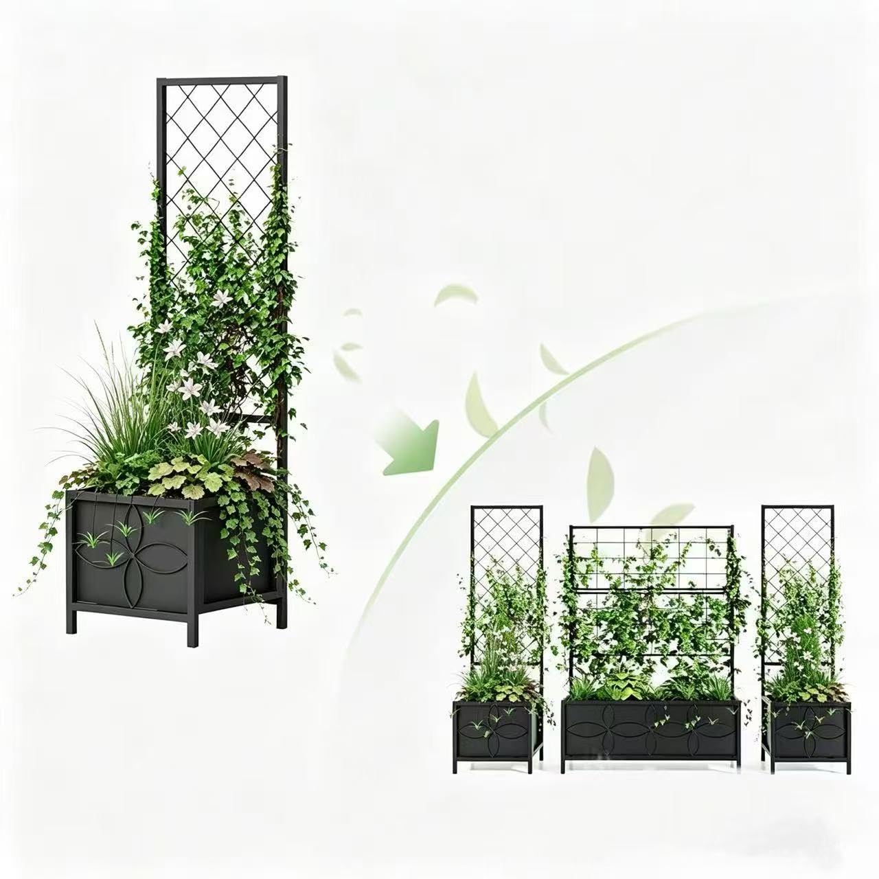Zhongma Raised Garden Bed with Trellis