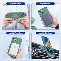 Vista 6 de Miracase - Funda magnética diseñada para iPhone 14, de silicona líquida a prueba de golpes, con protector de pantalla, protege mejor la cámara, 6.1