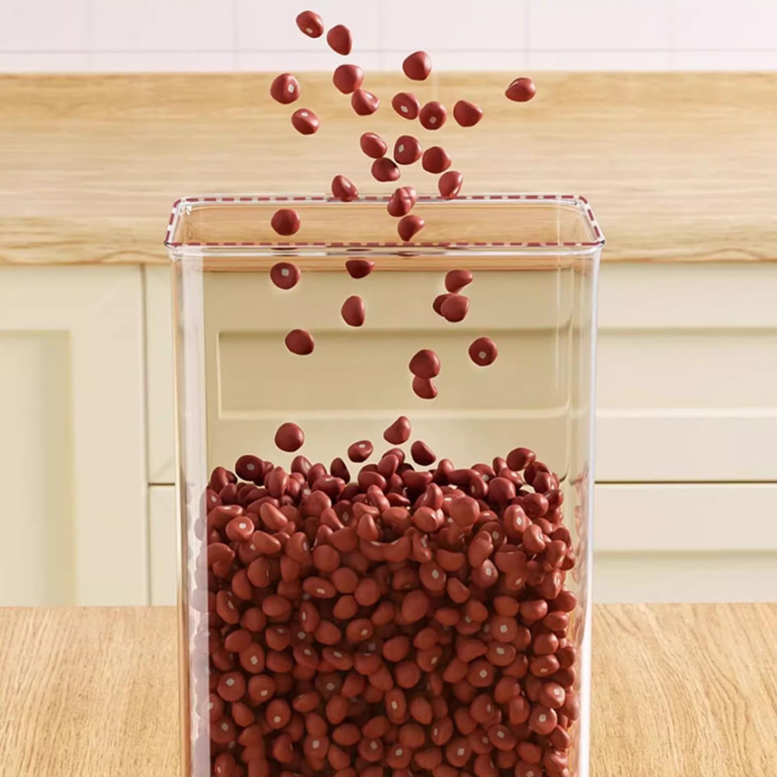 HLTYGWX Vakuumversiegelter Vorratsbehälter für die Küche, stapelbar, auslaufsicher, robust, für Reisen im Kühlschrank (grün, 1800 ml)