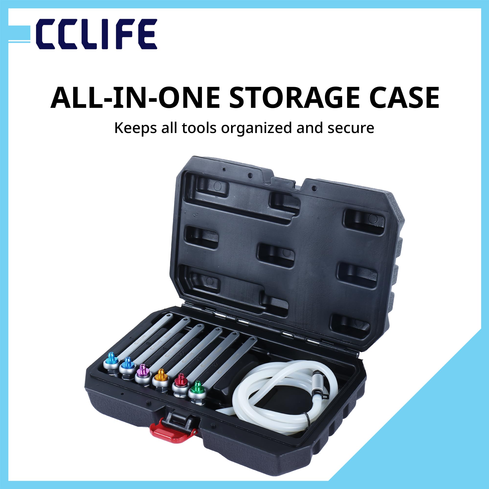 CCLIFE Lot de 7 clés de purge de frein 7-12 mm